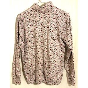 Vintage  Bobby Brooks-mock neck long sleeve floral stretch print